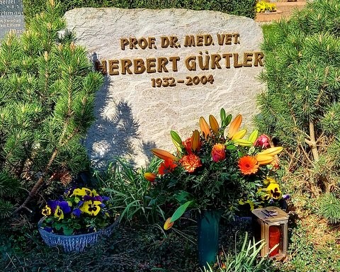 Das Grab von Herbert Gürtler auf dem Friedhof in Kitzen, Foto: Manfred Fürll