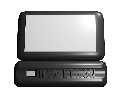 Rapid Antigen test (from Hemetron) with an electrochemical readout device (Image credit: Alexander Tanno) enlarge the image: Rapid Antigen test with an electrochemical readout device from Hemetron