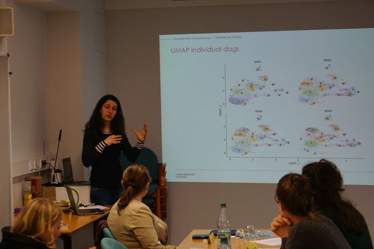 Keynote Lecture, single cell sequencing by Dr. Maria Eschke, Photo: Uwe Müller