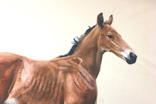 Martin Galle: Horse, 2022, Öl auf Leinwand (Ausschnitt)